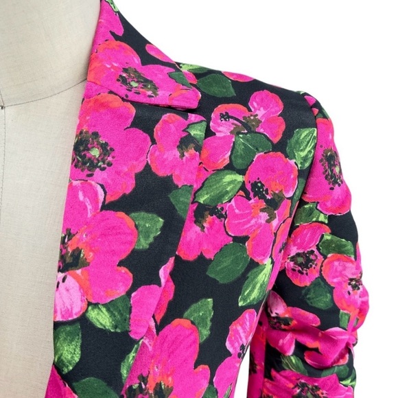 Zara floral pink blazer jacket Small - Picture 4 of 5